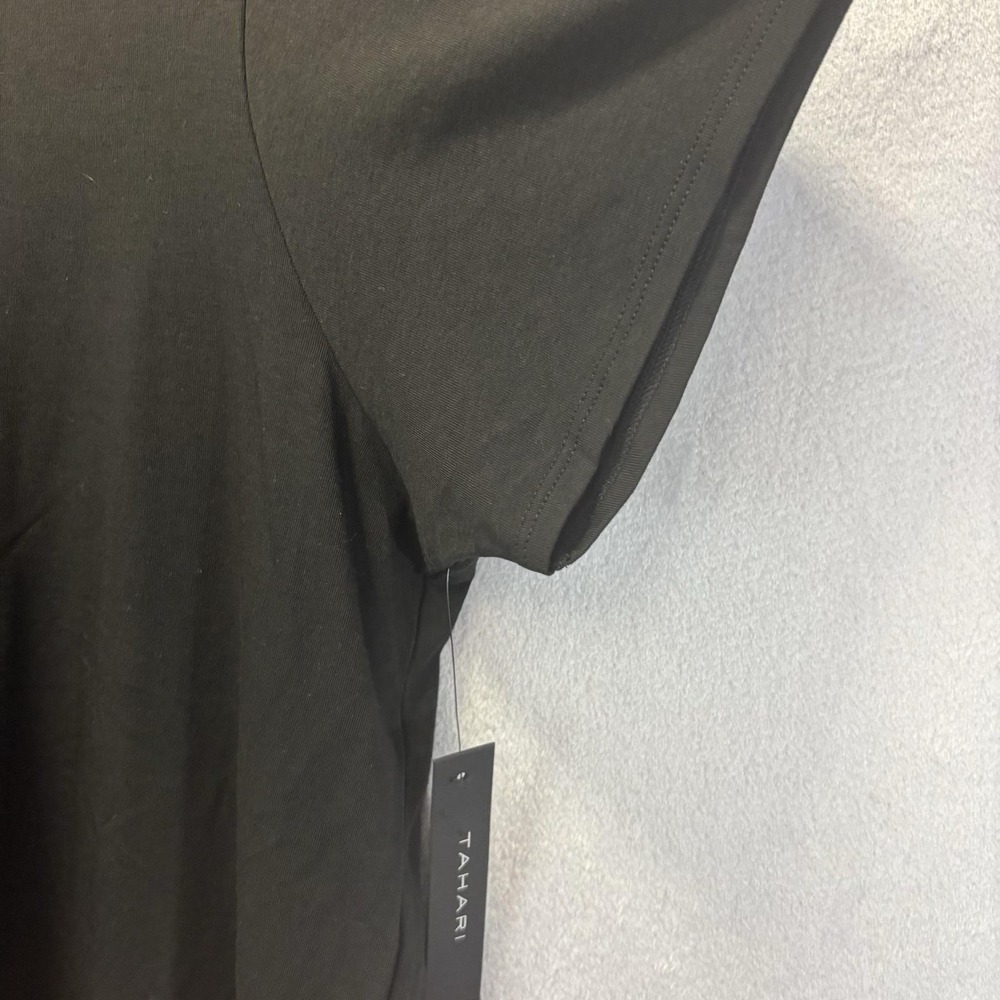 NWT Tahari Modal Pima Cotton T-Shirt Womens 1X Black Scoop Stretch Minimalist XL - Picture 7 of 9